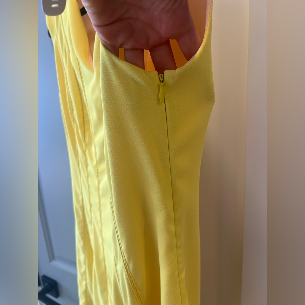 Beautiful Ted Baker Dress Vibrant Yellow Women’s UK 12 - Picture 7 of 16
